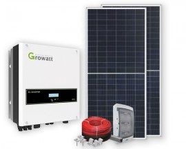 Kit Solar 03.35 kWp - Inversor Growatt - Gera de 422  563 kWh/ms